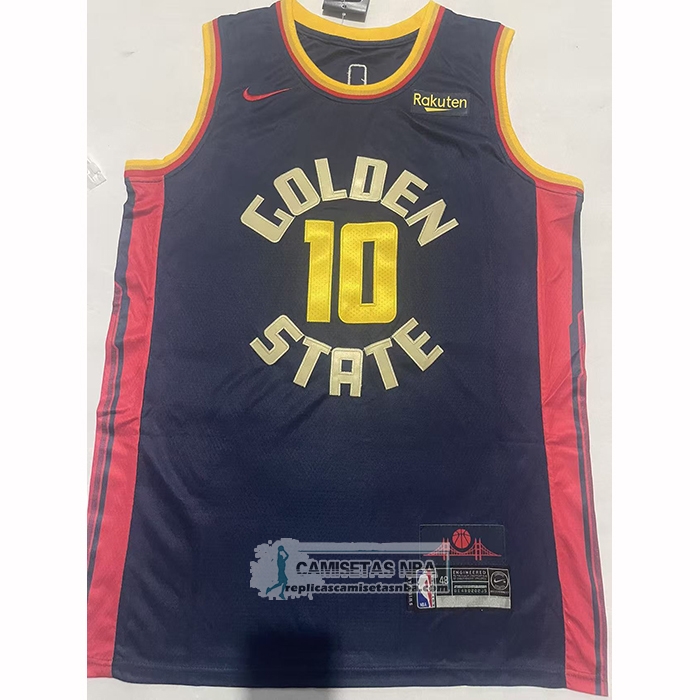 Camiseta Golden State Warriors Jimmy Butler III NO 10 Ciudad 2024-25 Azul